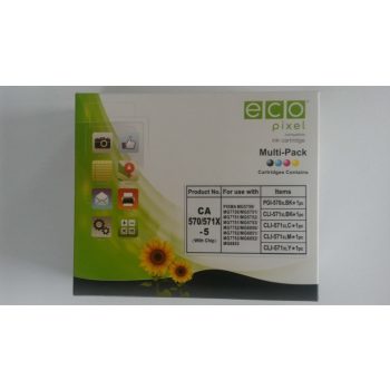   Utángyártott CANON CLI-571XL Tintapatron Multipack BKCMY 5db-os ECOPIXEL BRAND