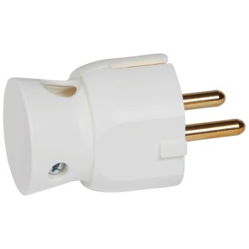  Legrand 050316 2P+F földelt oldalsó bekötésű fehér műanyag csatlakozódugó