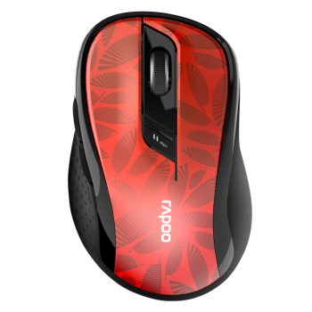   RAPOO M500 multimode vezeték nélküli optikai egér (Bluetooth, 2,4 GHz), piros (184543)