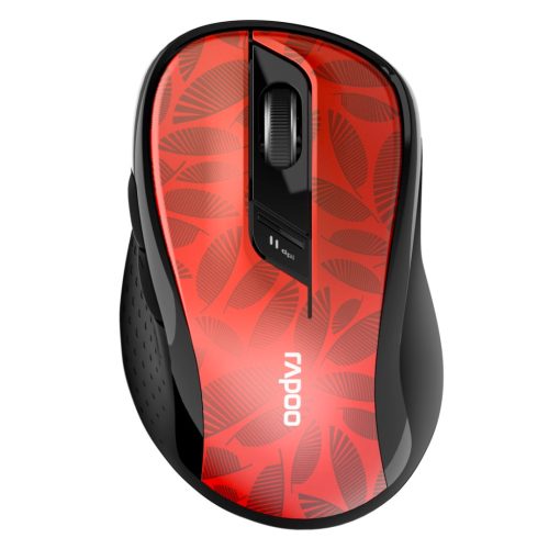 RAPOO M500 multimode vezeték nélküli optikai egér (Bluetooth, 2,4 GHz), piros (184543)
