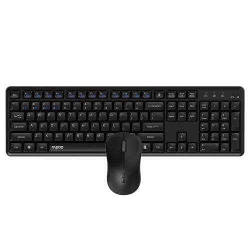 RAPOO 8150M multimode vezeték nélküli billentyűzet + egér szett (Bluetooth, 2,4 GHz), csendes (229634)