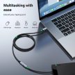 UGREEN USB-C apa - USB-C anya Gen 2 hosszabbító kábel 1 m Space fekete-szürke US372