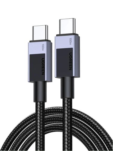 UGREEN USB-C - USB-C PD gyorstöltés kábel Space fekete-szürke 0.5 m L512