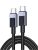 UGREEN USB-C - USB-C PD gyorstöltés kábel Space fekete-szürke 0.5 m L512