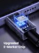 UGREEN USB-C - USB-C PD gyorstöltés kábel Space fekete-szürke 0.5 m L512