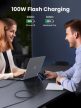 UGREEN USB-C - USB-C PD gyorstöltés kábel Space fekete-szürke 3 m L512