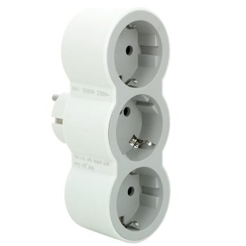   Legrand 694518 3x Schuko aljzat fehér-szürke elosztó biztonsági zsaluva