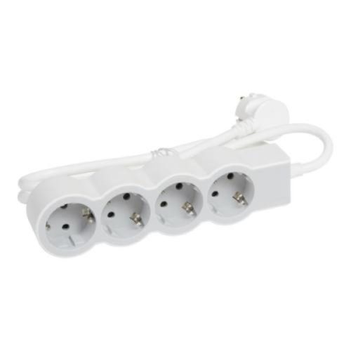 Legrand 694552 4x Schuko aljzat 1,5m vezetékkel fehér-szürke elosztósor