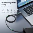 UGREEN USB-C apa - anya Gen2 5A fonott kábel 0.5 m fekete-szürke US372