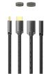 Vention HDMI/M -> HDMI/F (4K, HD, PVC, fekete), 1m, kábel
