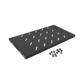   Lanberg AK-1001-B 19" 1U MÉLY:270mm MAX:120kg 4 ponton rögzíthető fix fekete rack polc