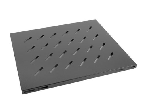 Lanberg AK-1003-B 19" 1U MÉLY:515mm MAX:120kg 4 ponton rögzíthető fix fekete rack polc