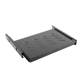   Lanberg AK-1006-B 19" 1U MÉLY:350mm MAX:60kg 4 ponton rögzíthető kihúzható fekete polc