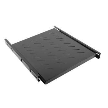   Lanberg AK-1007-B 19" 1U MÉLY:550mm MAX:60kg 4 ponton rögzíthető kihúzható fekete polc