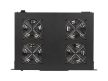 Lanberg AK-1503-B 19" 1U 4x ventilátor + termosztát ventilátor egység LCD kijelzővel