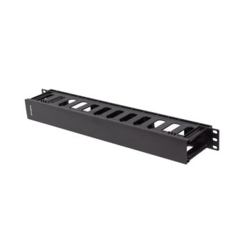   Lanberg AK-1703-B 19" 1U műanyag csatornás fekete kábelrendező