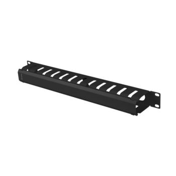   Lanberg AK-1704-B 19" 1U fekete csatornás kábelrendező