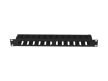Lanberg AK-1704-B 19" 1U fekete csatornás kábelrendező