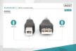 DIGITUS AK-300102-018-S High Speed 2.0 USB type-B - USB type A CCA árnyékolatlan fekete kábel 1,8m