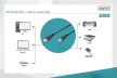 DIGITUS AK-300102-018-S High Speed 2.0 USB type-B - USB type A CCA árnyékolatlan fekete kábel 1,8m