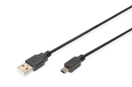 DIGITUS AK-300130-018-S High Speed 2.0 mini USB B - USB type A kábel 1,8m