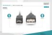 DIGITUS AK-300130-018-S High Speed 2.0 mini USB B - USB type A kábel 1,8m