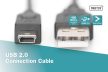 DIGITUS AK-300130-030-S High Speed 2.0 mini USB B - USB type A kábel 3m