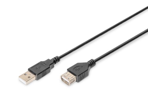DIGITUS AK-300200-030-S High Speed árnyékolatlan 2.0 USB AM/F 3m hosszabbító kábel