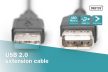 DIGITUS AK-300200-030-S High Speed árnyékolatlan 2.0 USB AM/F 3m hosszabbító kábel