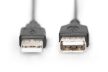 DIGITUS AK-300200-030-S High Speed árnyékolatlan 2.0 USB AM/F 3m hosszabbító kábel