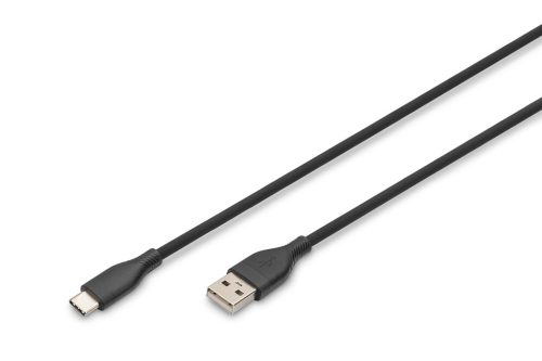 DIGITUS AK-300340-020-S High Speed USB-A 2.0 - USB Type-C szilikon kábel 2m