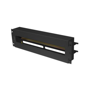   Lanberg AK-VDP103-B 19" 3U DIN sínes fedeles fekete kismegszakító tartó panel