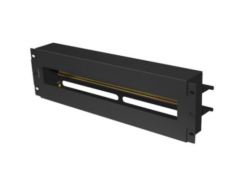 Lanberg AK-VDP103-B 19" 3U DIN sínes fedeles fekete kismegszakító tartó panel