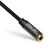 Vention 3.5mm jack/M -> 2*3.5mm jack/F,  (szövet, stereo splitter, fekete), 0,3m, kábel