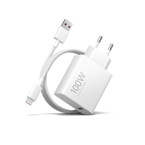 XIAOMI Charging Combo hálózati töltőadapter, USB Type A/Type-C kábel, 100W, fehér