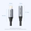 Vention 3.5mm jack/F -> Lightning, 0,1m, kábel