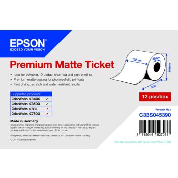 Epson Premium Matte folytonos tekercs 102mm*50fm