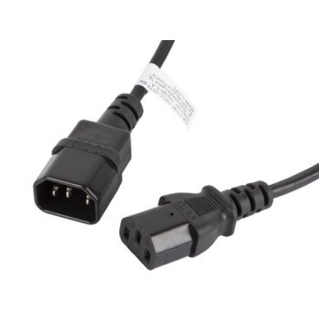   Lanberg CA-C13E-10CC-0018-BK IEC 320 C13 - C14 2,5A fekete tápkábel 1,8m