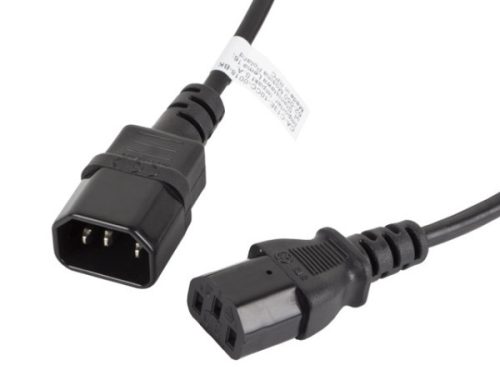 Lanberg CA-C13E-10CC-0018-BK IEC 320 C13 - C14 2,5A fekete tápkábel 1,8m