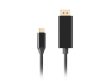 Lanberg CA-CMDP-10CU-0005-BK DisplayPort 1.2 (M) - USB Type-C (M) UHD 4K CU fekete aranyozott DisplayPort kábel 0,5m