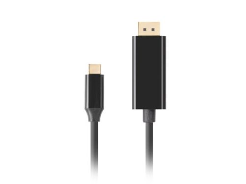 Lanberg CA-CMDP-10CU-0018-BK DisplayPort 1.2 (M) - USB Type-C (M) UHD 4K CU fekete aranyozott DisplayPort kábel 1,8m