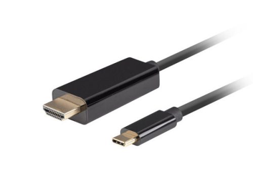 Lanberg CA-CMHD-10CU-0018-BK HDMI 2.0(M ) - USB Type-C(M) UHD 4K 60Hz fekete aranyozott HDMI kábel 1,8m