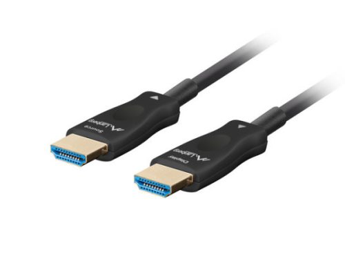 Lanberg CA-HDMI-30FB-0100-BK HDMI 2.1 apa-apa fekete aktív optikai AOC kábel 10m