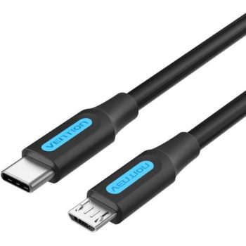   Vention USB-C 2.0/M ->  Micro B/M, 1m, (2A, fekete), kábel