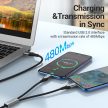 Vention USB-A/M -> 2*USB-C/M, 0,5m, (3A,60W), kábel
