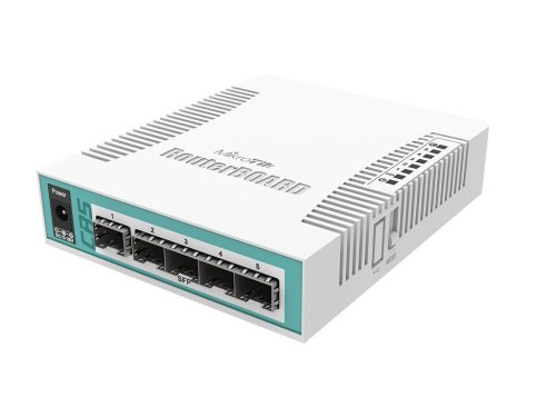 MikroTik CRS106-1C-5S 5xSFP 1xCombo port asztali Cloud Router Switch