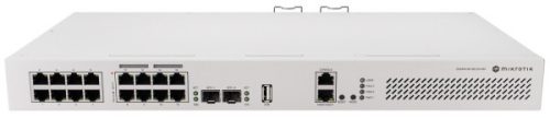 MikroTik CRS418-8P-8G-2S+RM 19 1U 8xGbE LAN 8xGbE PoE LAN 2xSFP+ port Rackmount Cloud Router Switch