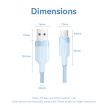 Vention USB-A 2.0/M -> USB-C/M, 1m,(blue,3A), kábel