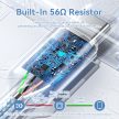Vention USB-A 2.0/M -> USB-C/M, 1m,(pink,3A), kábel