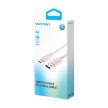 Vention USB-A 2.0/M -> USB-C/M, 2m,(pink), kábel